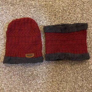 New w/o Tag Women Winter Beanie Hat Scarf Set Warm Cap and Neck Warmer One Size